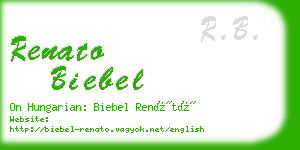 renato biebel business card